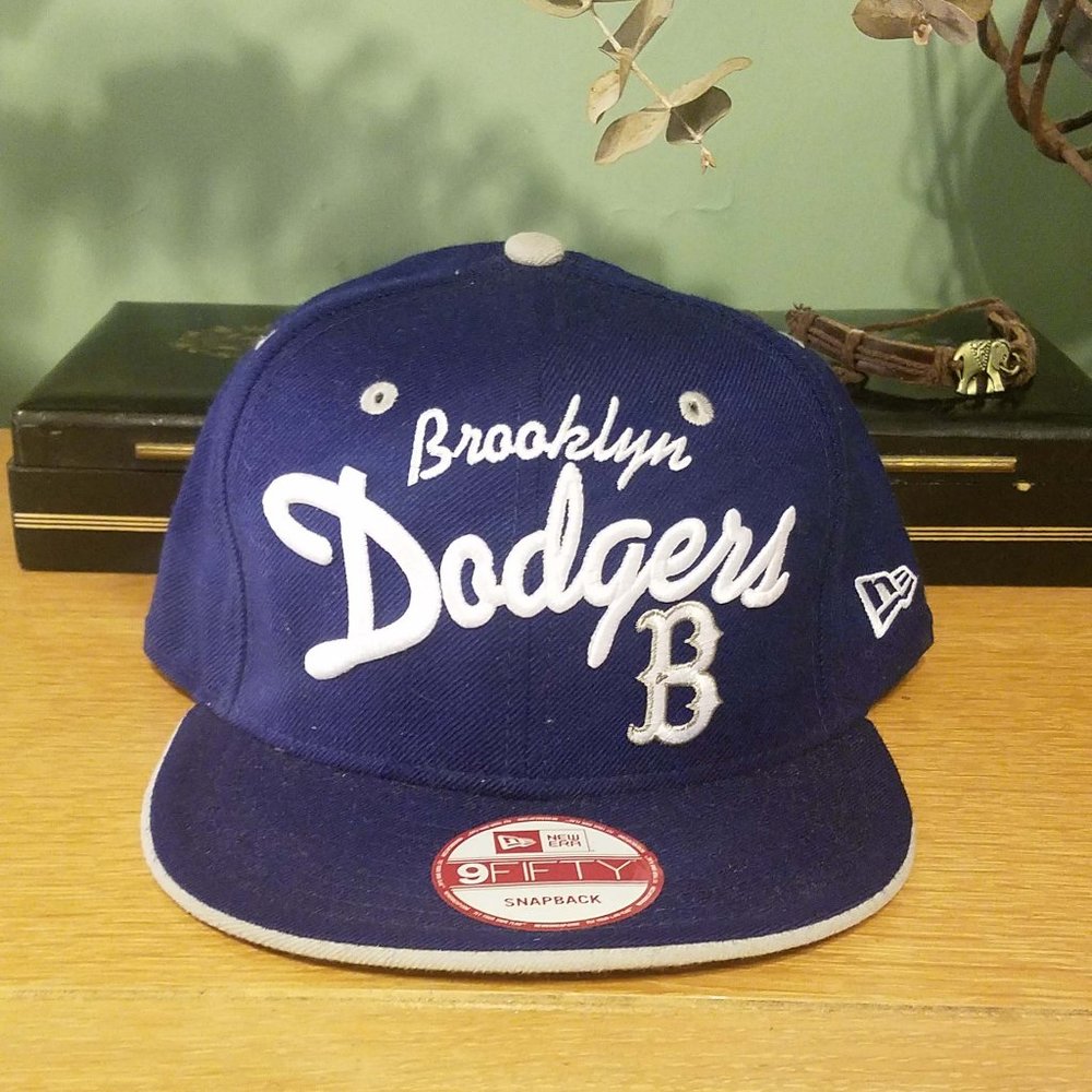 NEW ERA 9 FIFTY MLB BROOKLYN DODGERS NAVY BLUE SNAP BACK BASEBALL CAP HAT